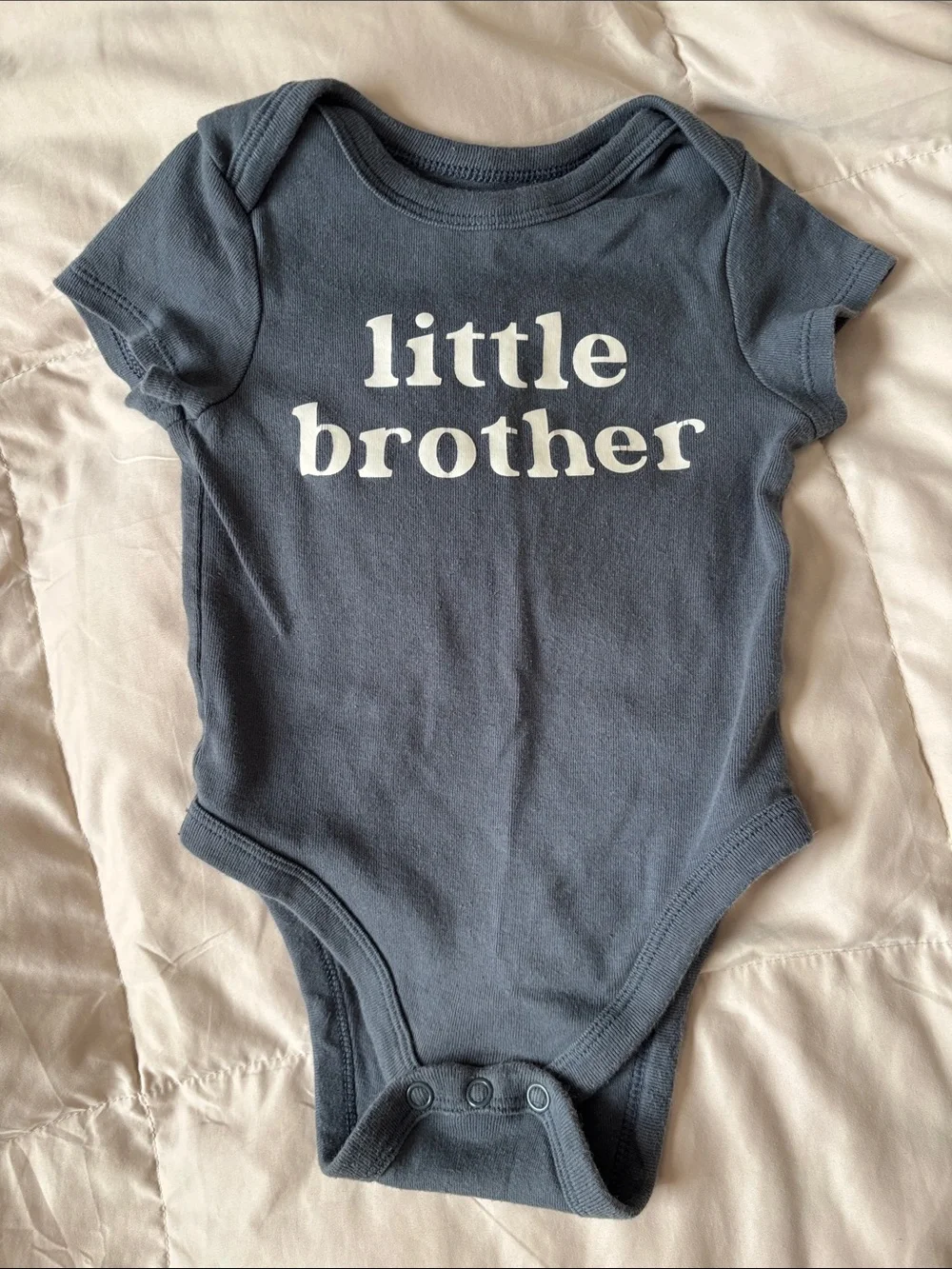 Carter's and Little Co. 'Little Brother' Footie Striped Pajama and Onesie 9M Set